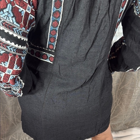 Free People Black Mini Dress with Embroidered Details - Picture 9 of 9